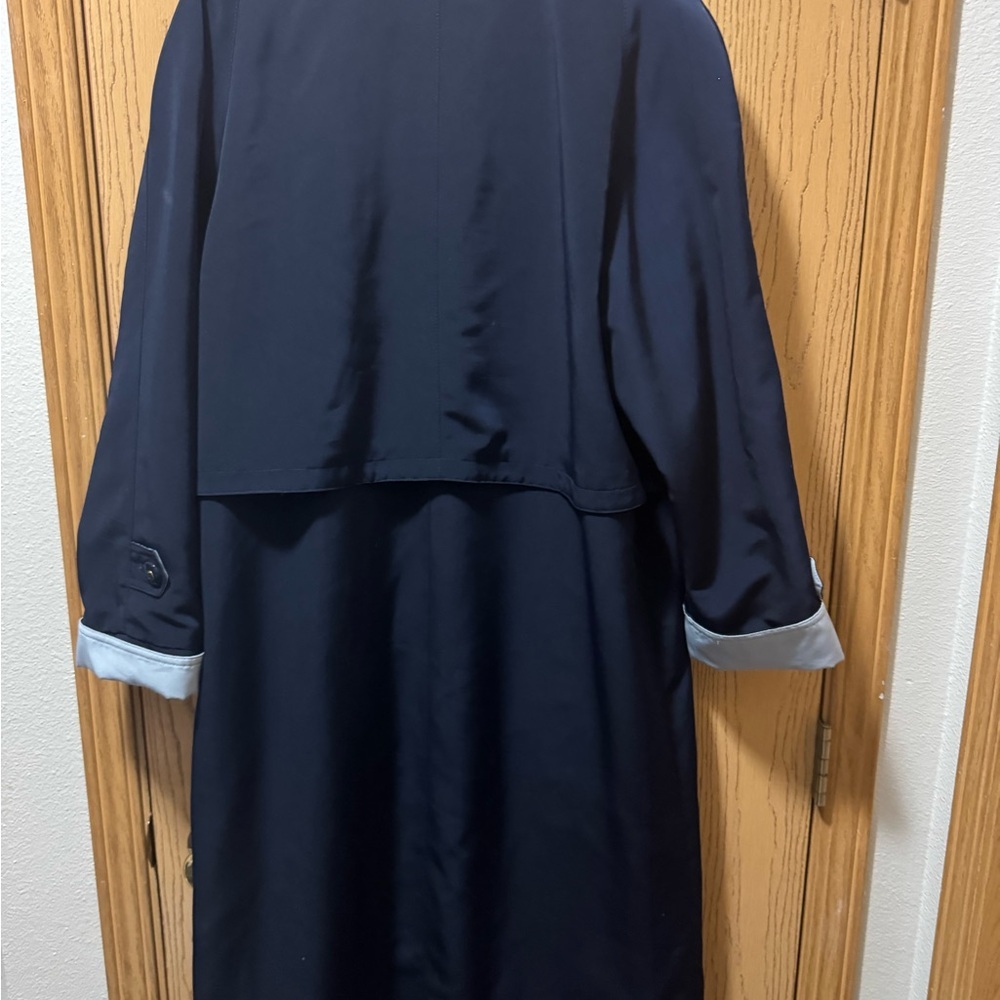 Vintage Regent Park Navy Blue Trench Coat size 10 - Picture 8 of 10